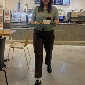 Vegan Leather Brown Trousers